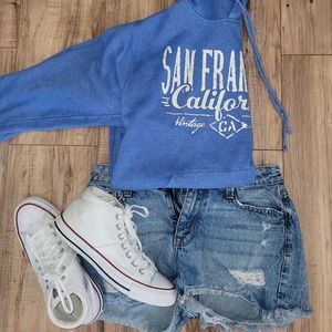 Vintage Blue San Francisco Hoodie